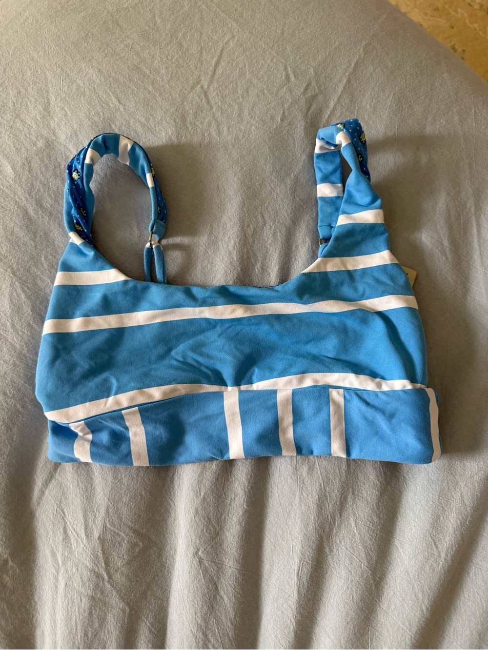 Maaji Blue & White Stripe Bikini Top